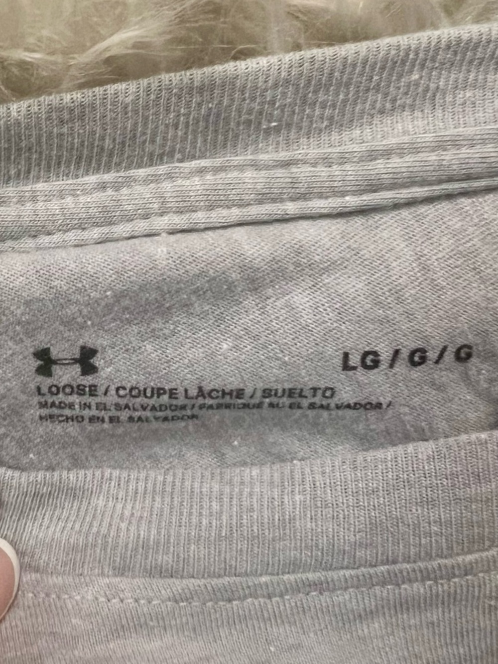 Under Armour Light Gray Cropped Iron Paradise Tee Size Large - Picture 2 of 10